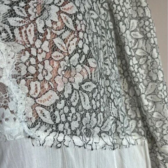 Free People - Tell Tale Lace Long Sleeve Tunic Boho - Picture 3 of 3